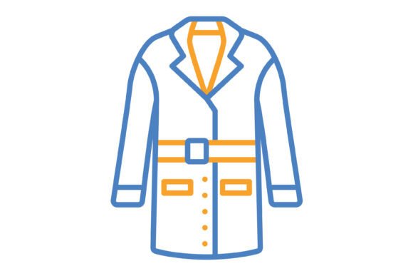 Coat Blue & Orange Line Icon: A Practical Asset for Modern Design