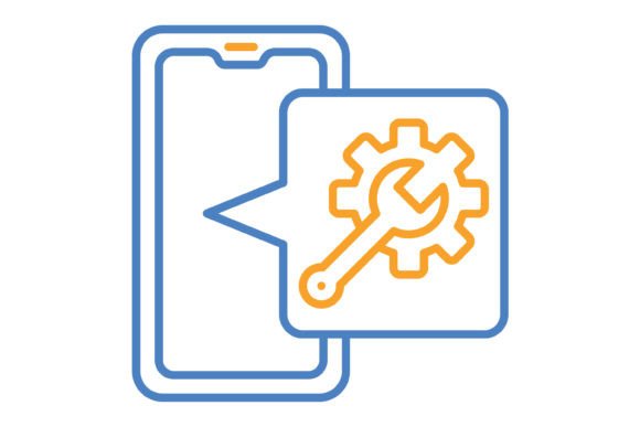 Configuration Blue & Orange Line Icon: A Versatile Design Asset