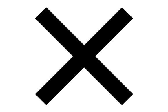 Cross Glyph Icon: A Clean, Versatile Design Asset