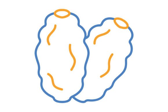 Dates Blue & Orange Line Icon: A Designer's Go-To Asset