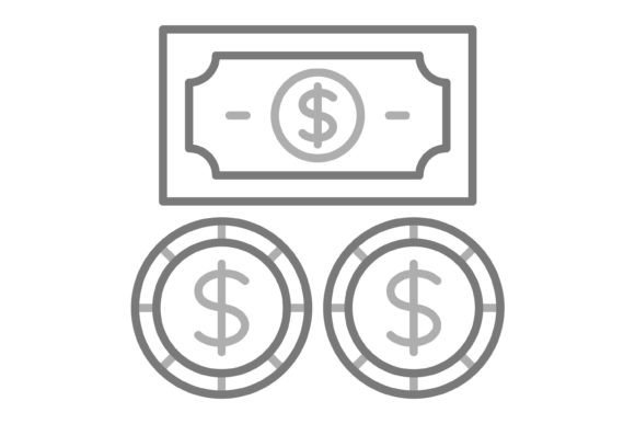 Dollar Currency Greyscale Line Icon: A Designer's Take on This Versatile Asset