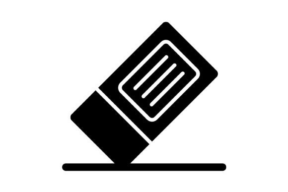 Eraser Glyph Icon: A Versatile Design Asset for Every Project