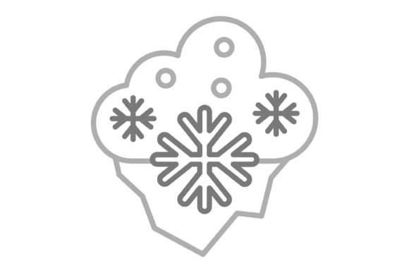 Freezing Weather Greyscale Line Icon: Your Winter Design Toolkit