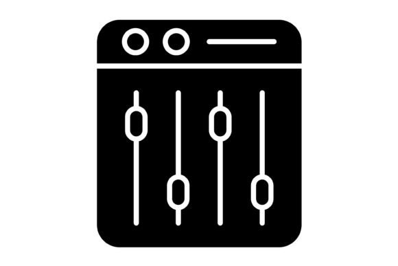 Mixer Glyph Icon: A Modern Asset for Digital and Print