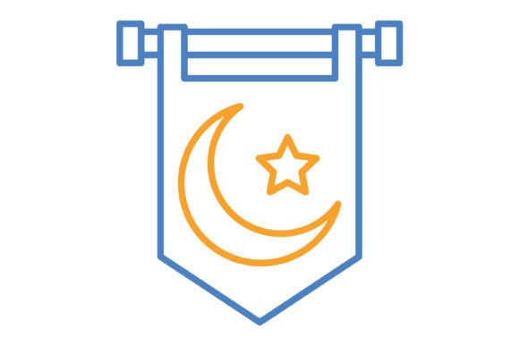Pennant Blue & Orange Line Icon: Your Versatile Design Toolkit