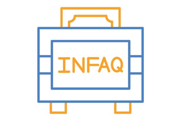 Practical Design with Infaq Blue & Orange Line Icon