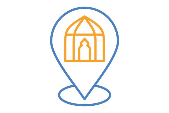 The Pin Blue & Orange Line Icon: A Designer's Go-To Asset