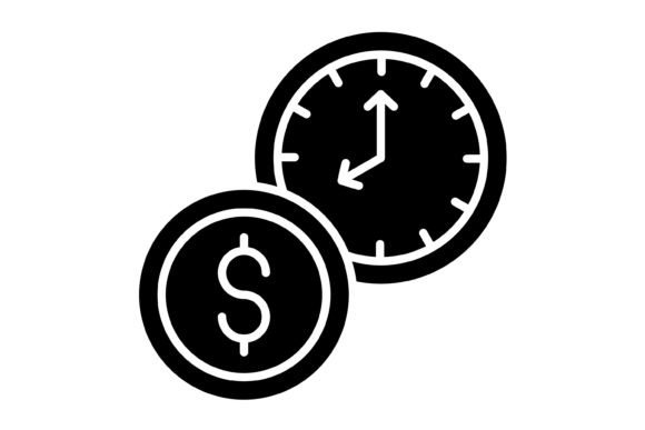 Time is Money Glyph Icon: A Designer's Go-To for Clear Communication