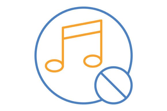 Understanding the No Music Blue & Orange Line Icon Set