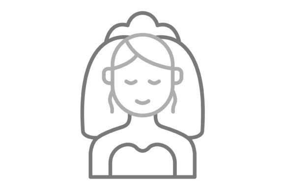 Using the Bride Greyscale Line Icon for Modern Visuals