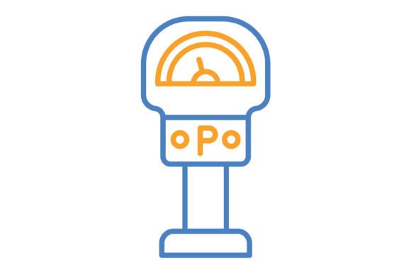 Why the Parking Meter Blue & Orange Line Icon Is a Versatile Design Asset